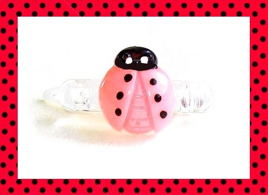 Spange *MARIENKÄFER *ROSA