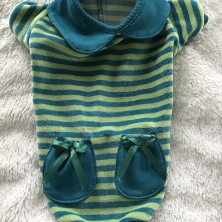 Sweatshirt für Hunde Streifen Grün-gelb