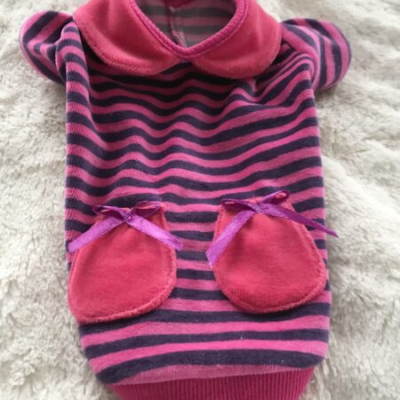 Sweatshirt für Hunde Streifen Lila-pink