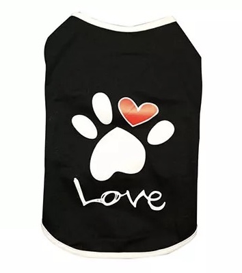 T-Shirt LOVE PAW BLACK