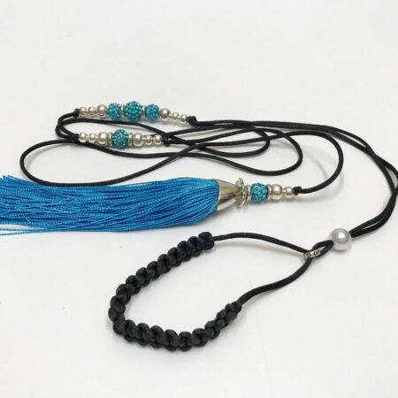 TÜRKIS Vorführleine,Ausstellungsleine 2,5 mm mit Quaste