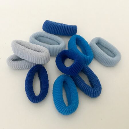 Zopfgummiringe aus Frottee BLUE