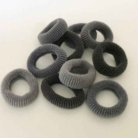 Zopfgummiringe aus Frottee GREY