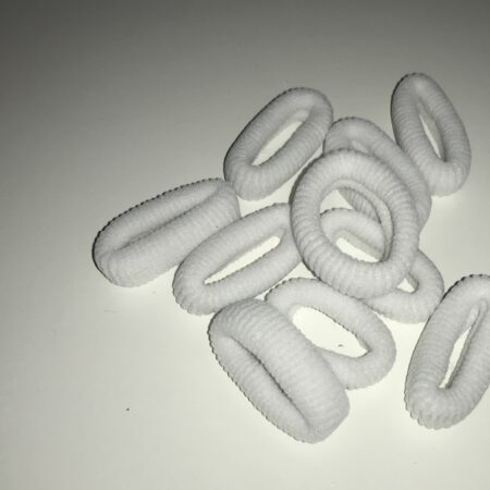 Zopfgummiringe aus Frottee WHITE