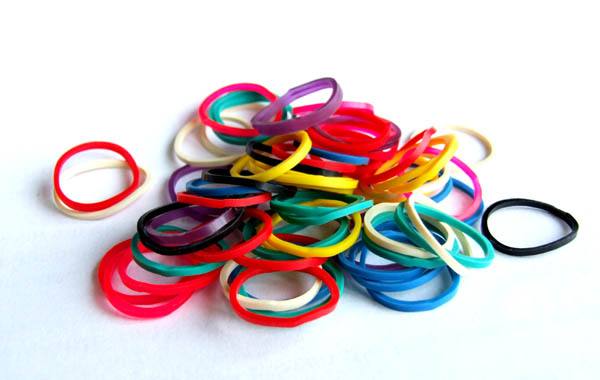 SHOW TECH Zopfgummiringe aus Silikon 100 Stück BUNT 15 mm