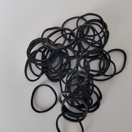 SHOW TECH SCHWARZ Zopfgummiringe aus Silikon 100 Stück  1,5 cm